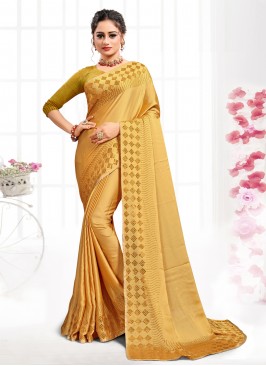 Gold Color Classic Saree