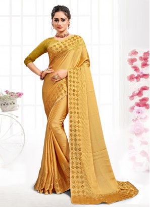 Gold Color Classic Saree