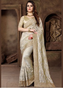 Gold Embroidered Wedding Traditional Designer Saree