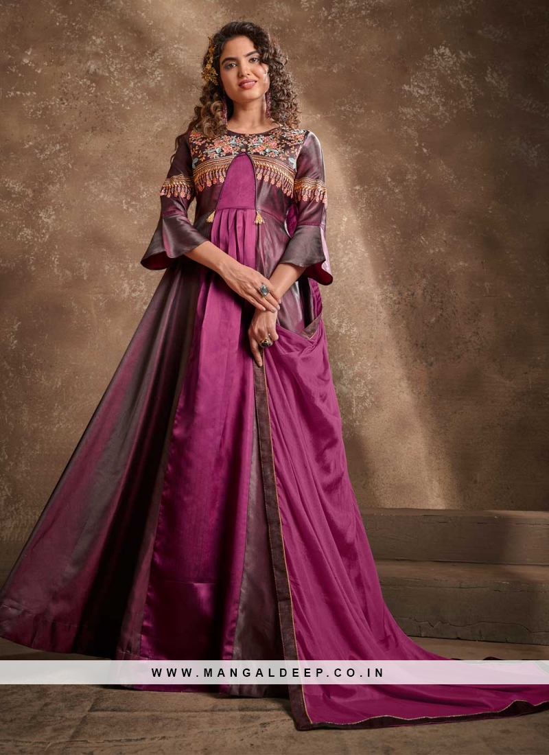 Gorgonize Embroidered Readymade Anarkali Suit