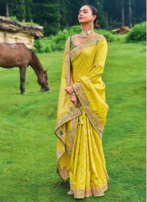 Gorgonize Embroidered Reception Contemporary Saree