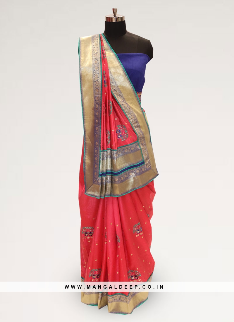 Graceful Red Color Function Wear Silk Saree