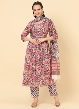 Grandiose Printed Multi Colour Salwar Suit 