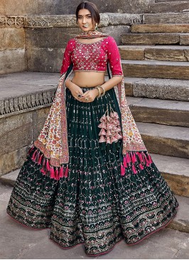 Grandiose Sequins Georgette Readymade Lehenga Choli