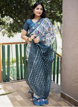 Gratifying Cotton Digital Print Trendy Saree