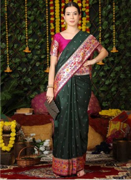 Green Ceremonial Saree