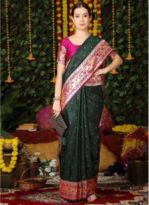 Green Ceremonial Saree