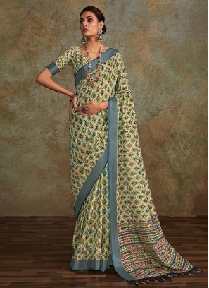 Green Ceremonial Saree