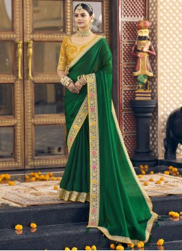 Green Ceremonial Traditional Saree