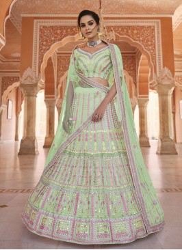 Green Color Designer Lehenga Choli