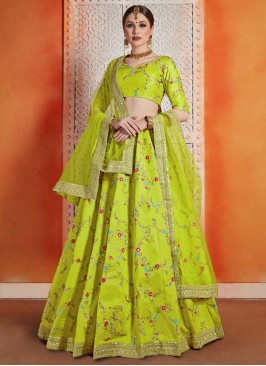 Green Color Designer Lehenga Choli