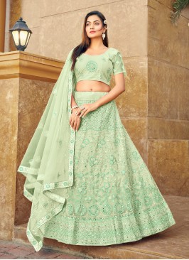 Green Color Designer Lehenga Choli