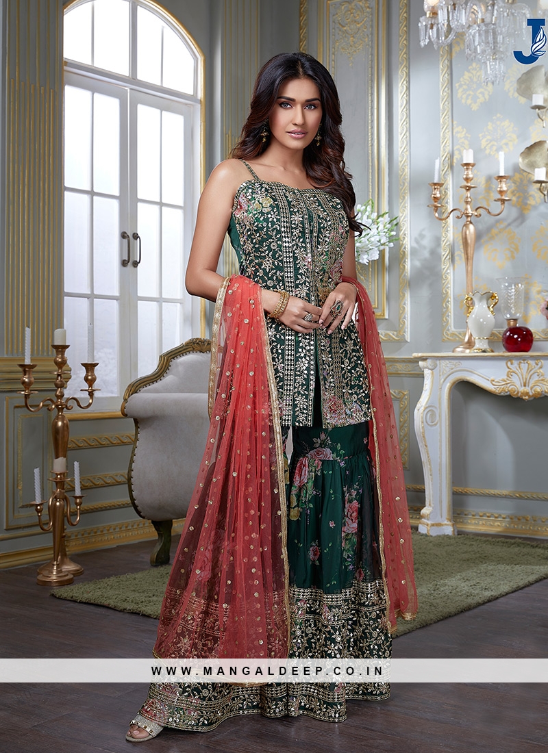 Crimsyn By Vamika 12001 To 12004 Series Beautiful Stylish Sharara Suits  Fancy Colorful Casual Wear