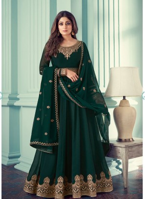 Green Color Georgette Party Wear Suit By Shamita Shetty