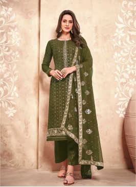 Green Color Georgette Salwar Suit