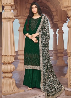 Green Color Georgette Sharara Suit