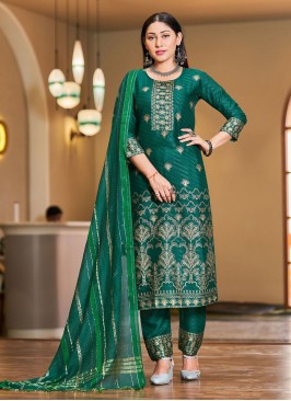 Green Color Pant Style Suit