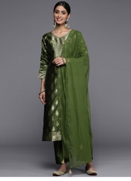 Green Color Readymade Salwar Suit