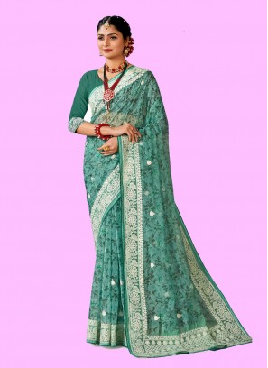 Green Color Saree