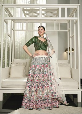 Green color silk  Lehenga Choli