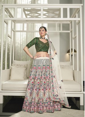 Green color silk  Lehenga Choli