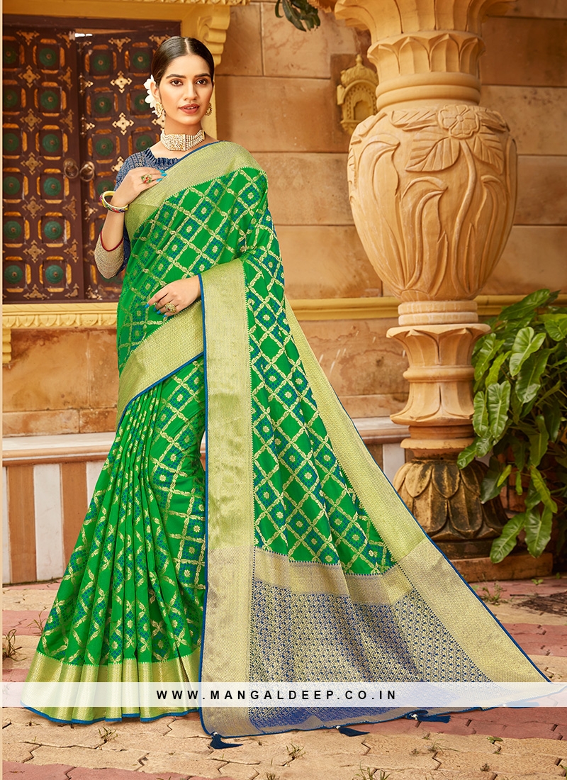 Green Color Silk New Style Saree