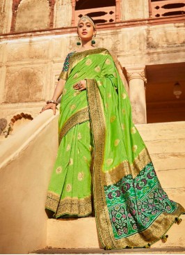 Green Color Silk Patola Saree