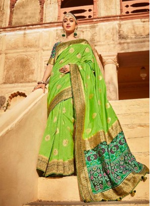 Green Color Silk Patola Saree