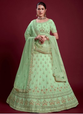 Green Dori Work Party Designer Lehenga Choli