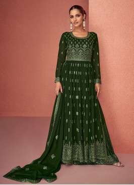 Green Embroidered Wedding Salwar Kameez