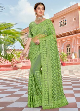 Green Festival Trendy Saree