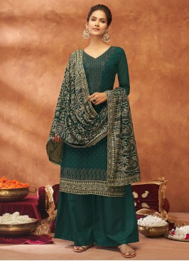 Green Georgette Salwar Kameez