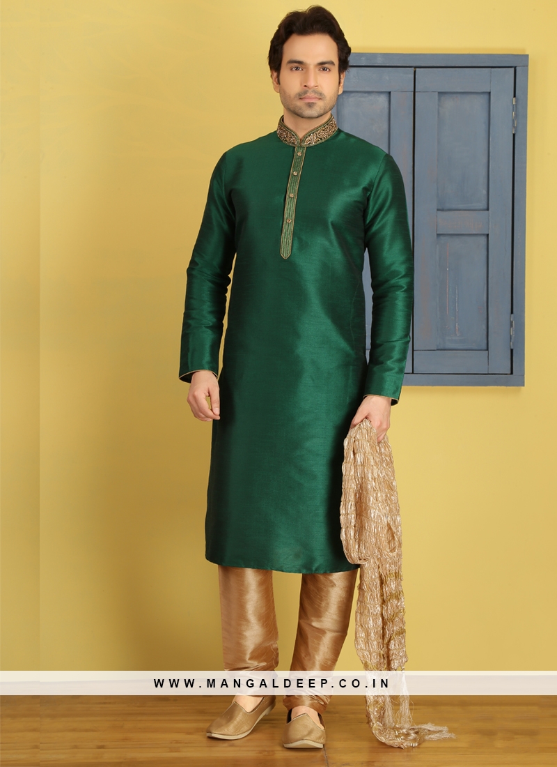 Green Kurta Pajama For Sangeet Function