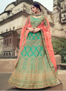 Green Mehndi Lehenga Choli