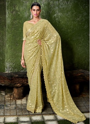 Green Mirror Classic Saree