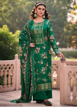 Green Muslin Festival Salwar Kameez