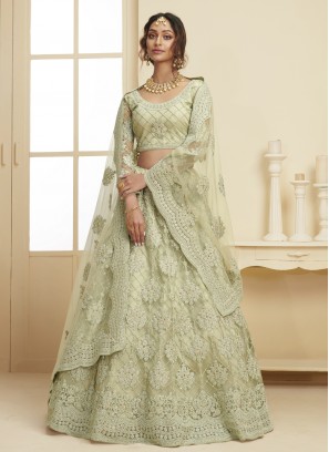 Green Net Lehenga Choli