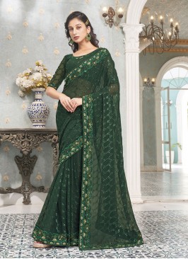 Green Party Classic Saree