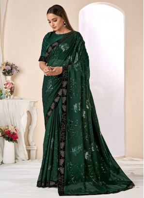 Green Party Traditional Saree