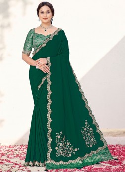 Green Party Traditional Saree