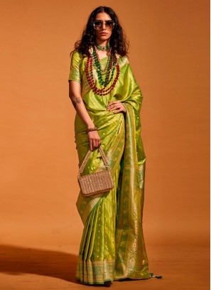 Green Party Trendy Saree