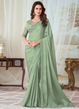 Green Silk Border Saree