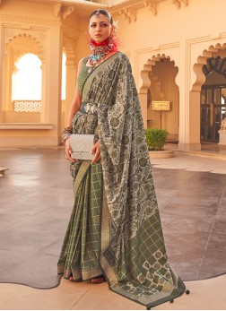 Green Silk Ceremonial Saree