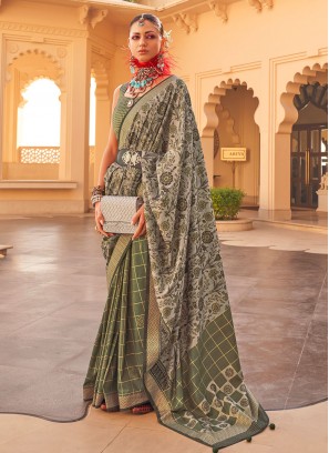 Green Silk Ceremonial Saree