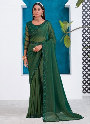 Green Silk Trendy Saree
