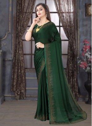 Green Stone Classic Saree