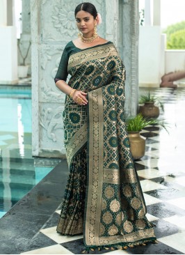 Green Weaving Traditional Designer Saree