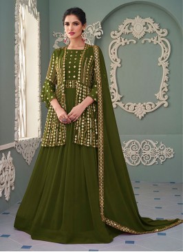 Green Wedding Readymade Designer Suit