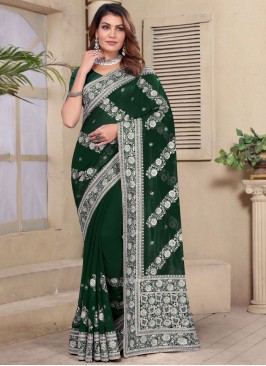 Green Zari Sangeet Classic Saree