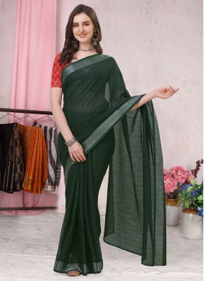 Green Zari Saree